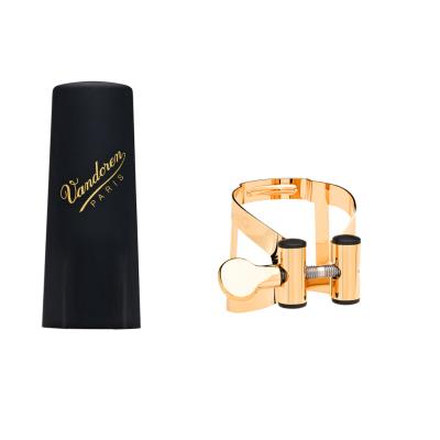Saxophones VANDOREN LIGATURE M/O TENOR PLAQUEE OR ET COUVRE BEC PLASTIQUE - LC58GP Ligature saxophone Ténor