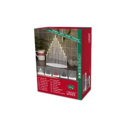 KONSTSMIDE 2495-215 CHANDELIER MÉTAL 15 LED CHAUD + CÂBLE LAQUÉ BLANC 24 V