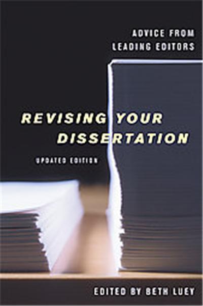 Revising Your Dissertation