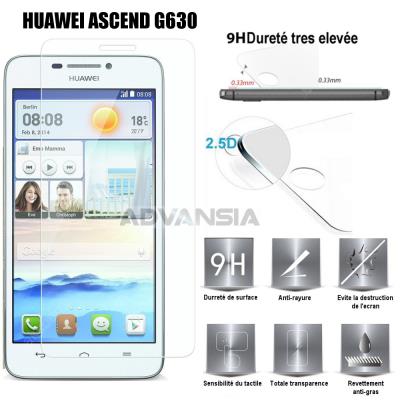 HUAWEI ASCEND G630 Vitre protection d'ecran en verre trempé incassable Tempered Glass