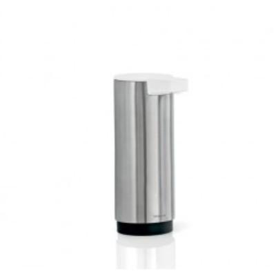 Distributeur de savon Design Sento inox brossÃ©/Blanc pm Blomus