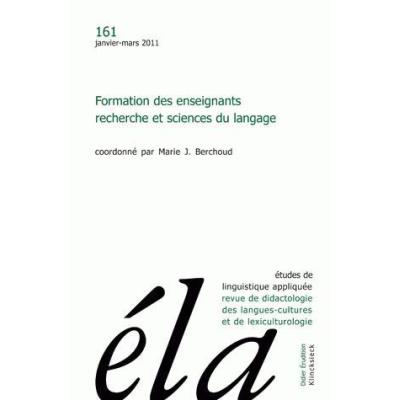 Formation Des Enseignants, Recherche Et Sciences Du Langage