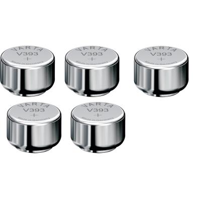 Varta 5 Piles oxyde argent V393 SR754W SR48 393 1,55V
