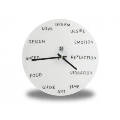 Horloge murale avec mots anglais deco maison design insolite