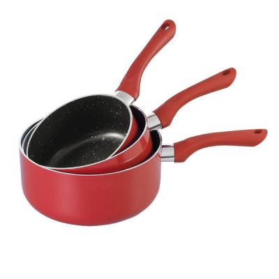 Set de 3 casseroles pierre - Rouge
