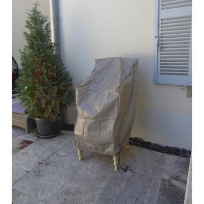 Housse de protection pour chaises de jardin empilables - Dim : 66 x 66 x 110/80 cm -PEGANE-