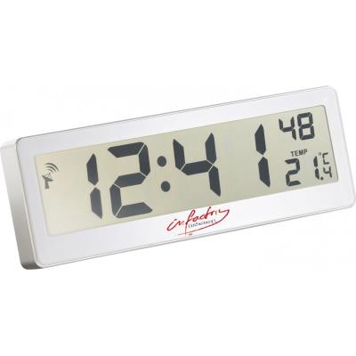 Horloge radio-pilotée compacte avec écran LCD