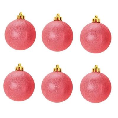 Codico set de 6 boules de noël chic diametre 6 cm rouge 5bop135ro