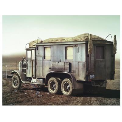 Maquette véhicule 2ème guerre mondiale : camion krupp l3h163 véhicule radio allemand icm