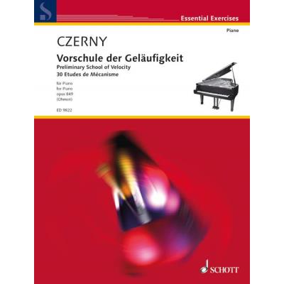 Partitions classique SCHOTT CZERNY CARL - PRELIMINARY SCHOOL OF VELOCITY OP. 849 - PIANO Piano