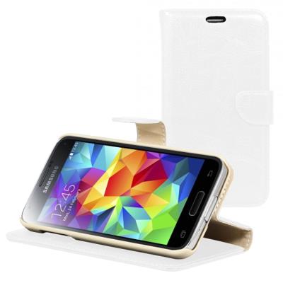 Housse Portfolio Venezia Blanche pour Samsung Galaxy S5 Mini