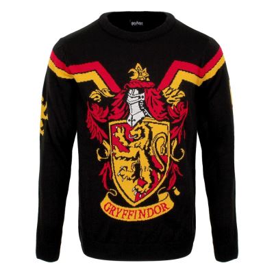 Harry Potter Sweat-shirt Gryffindor Crest Noël Homme Noir - Taille M