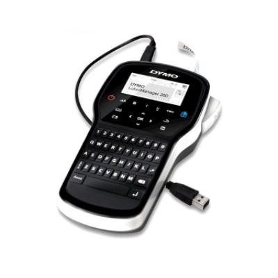 DYMO LabelMANAGER 280 - Étiqueteuse - Noir et blanc - transfert thermique - Rouleau (1,2 cm) - USB - outil de coupe