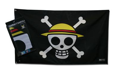 drapeau one piece skull with map 70 x 120