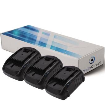 Lot de 3 batteries pour Rockwell WG540 aspirateur sans fil 2000mAh 18V - Visiodirect - - 1