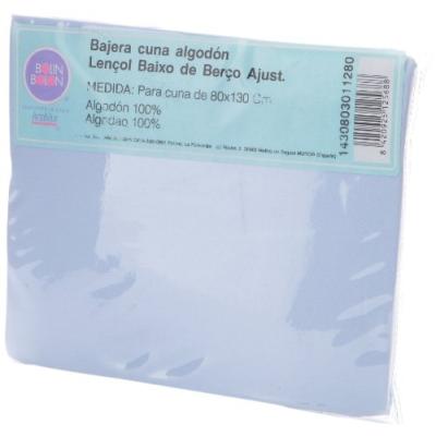 BOLIN BOLON - 1430803011280 - DRAP HOUSSE POUR LIT 80 X 130 CM 100 % COTON - BLEU CIEL
