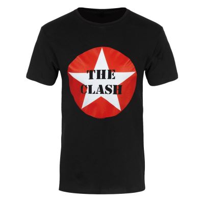 The Clash T-Shirt Star Badge Homme Noir - Taille XL