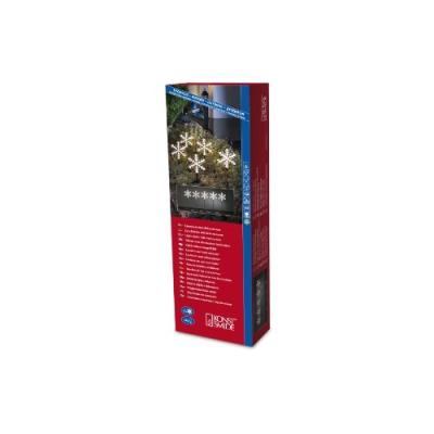 KONSTSMIDE 4445-103 SET DE 5 BÂTONS LUMINEUX FLOCONS + 60 LED BLANC CHAUD + CÂBLE VERT 24 V