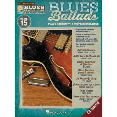 Partitions jazz&blues HAL LEONARD BLUES PLAY ALONG VOL.15 - BLUES BALLADS + CD Tous instruments