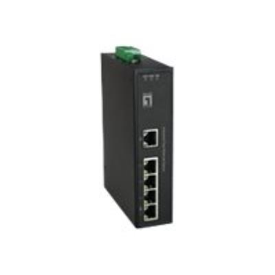 LevelOne IFS-0501 - switch - 5 poorten - desktop, monteerbaar op DIN-rails, wandbevestiging