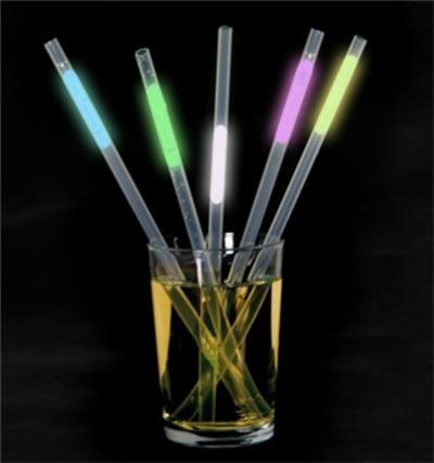 Set de 6 Pailles Lumineuses Fluo