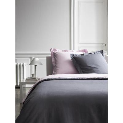 Linge de lit Today Parure de couette Bicolore 240x260cm 100% coton - Poudre de lilas/Canon de fusil