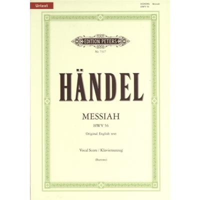 Partitions classique EDITION PETERS HANDEL GEORGE FRIEDERICH - MESSIAH - MIXED CHOIR (PAR 10 MINIMUM) Choeur et ensemble vocal