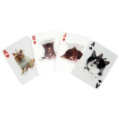 Kikkerland kkgg38 jeu de cartes chats 3d