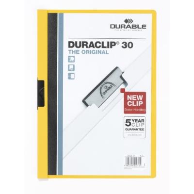 Durable duraclip 30 chemise de présentation à clip jaune 2200 04