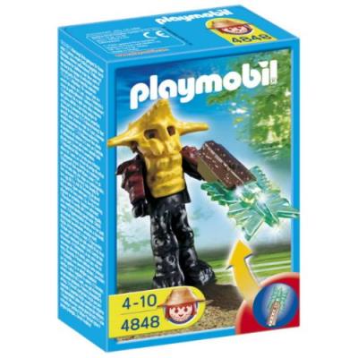 Playmobil chasseurs de tresors 4848 gardien du temple avec arme lumineuse verte 