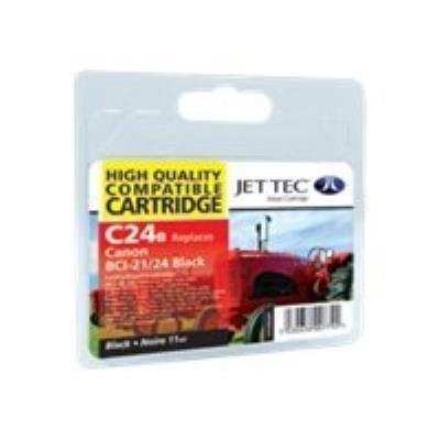 Jet Tec C24B - zwart - inkttank (alternative for: Canon BCI-21BK, Canon BCI-24Bk)