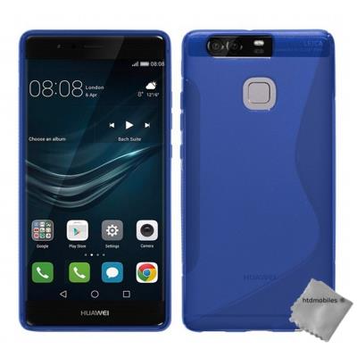 Housse etui coque pochette silicone gel fine pour Huawei P9 - BLEU