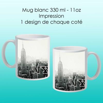 Mug blanc avec design New York city