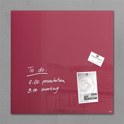 Sigel SI-GL272 Glasmagneetbord Artverum 480x480x15mm Rouge baie