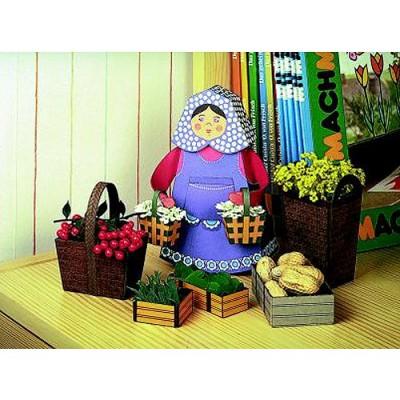 Schreiber-Bogen - Maquette en carton : Femme avec ses paniers
