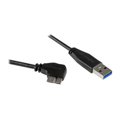 StarTech.com Slanke Micro USB 3.0 kabel haaks naar rechts - Micro USB 3.0 aansluitkabel in 90° hoek 1 m - m/m - USB-kabel - 1 m