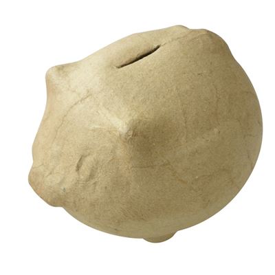 Tirelire cochon en papier mâché 13cm - graine créative