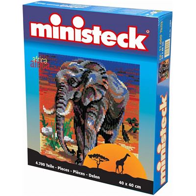Ministeck - Jouet de plug Afrique Eléphant 4700 pcs