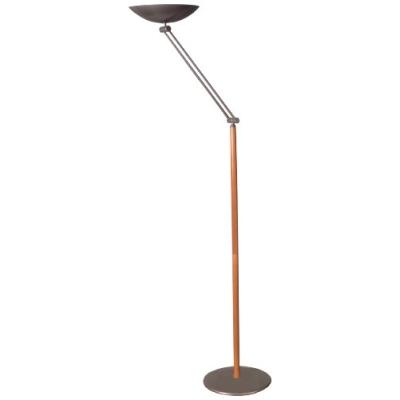 ALUMINOR LIBERT 11*G LAMPADAIRE HALOGÈNE MÉTAL/BOIS TEINTÉ POIRIER
