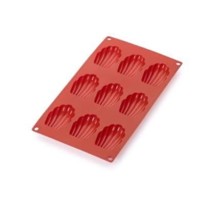 LÉKUÉ 0620609R01M022 MOULE À MADELEINES 9 CAVITES SILICONE PLATINE