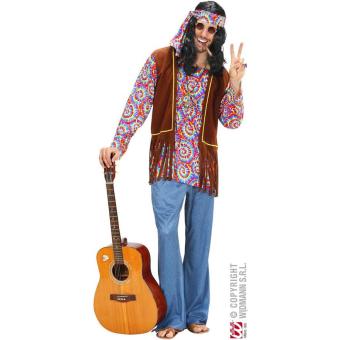 Déguisement hippie homme baba cool année 60 en location à Paris