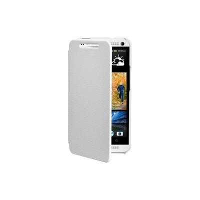 Made in france étuifHTConemfw étui à rabat en faux cuir pour HTC one m7 blanc