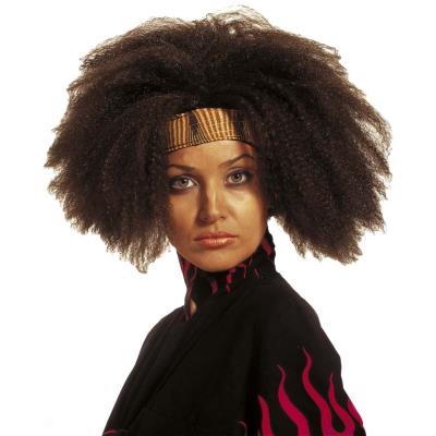 Perruque africaine marron adulte Taille Unique