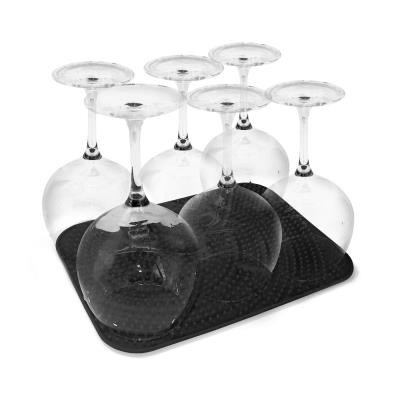 Vin bouquet - egouttoir à verres en silicone noir