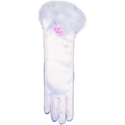 Gants princesse mi-longs blancs enfant Taille Unique