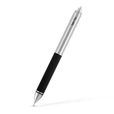 Adonit - ADJFD - Jot Flip - Stylet/stylo 2-en-1 pour écran tactile capacitif - Argent