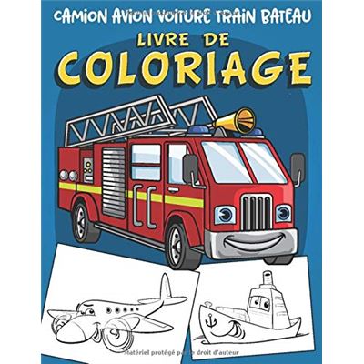 Cahier de Coloriage Enfants 2-5 ans: Voiture, Tracteur, véhicules & camion  ( Livre Coloriage enfant Maternelle, petit section, cp ) Apprendre à colori  (Paperback)