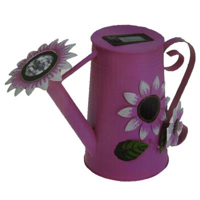 Balise solaire - Arrosoir Rose - Jardin