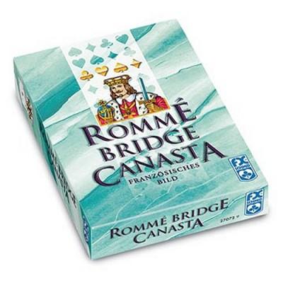 Ravensburger - Coffret jeux de cartes - Rommé Canasta Bridge : Bleu
