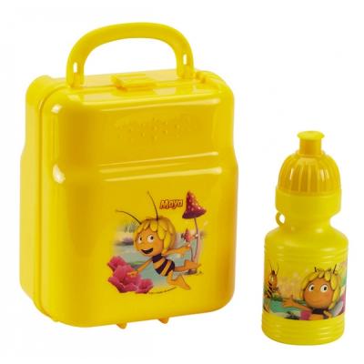 Ensemble boite à gouter + gourde pour enfants - Collection Maya l'abeille !